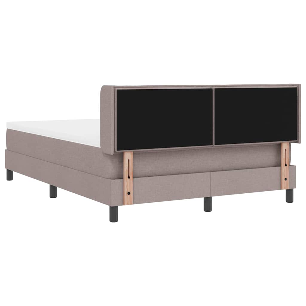 Boxrugós ágy fejtámlával Tópszínű 200 x 140 cm szövet