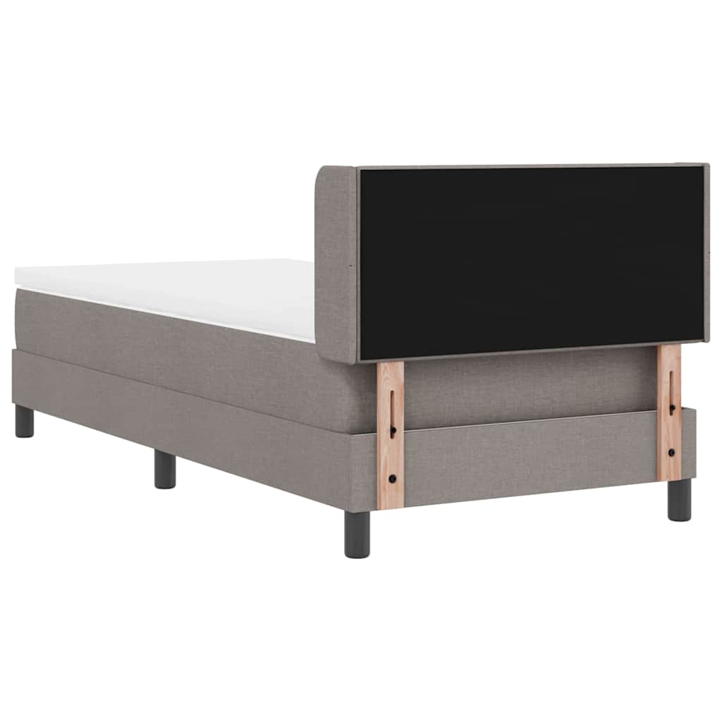 Boxrugós ágy fejtámlával Tópszínű 200 x 100 cm szövet