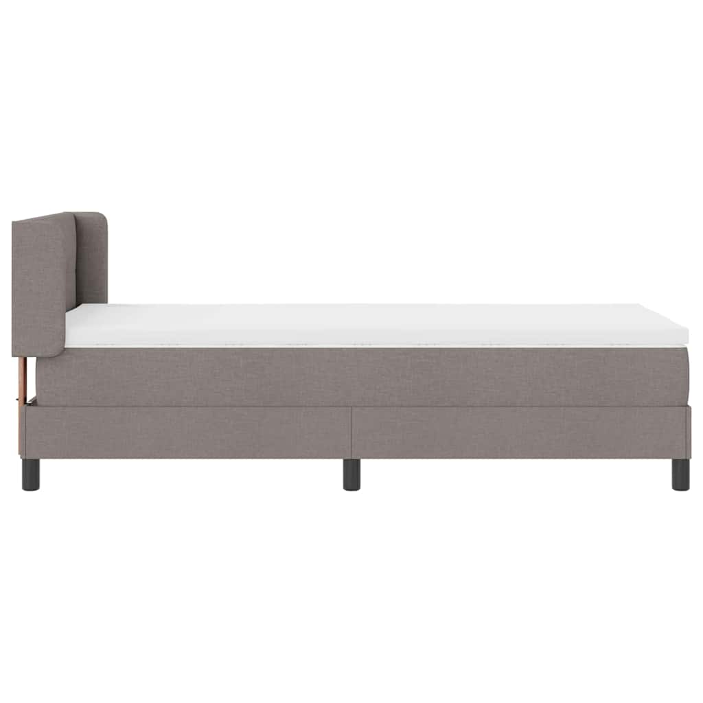 Boxrugós ágy fejtámlával Tópszínű 200 x 100 cm szövet