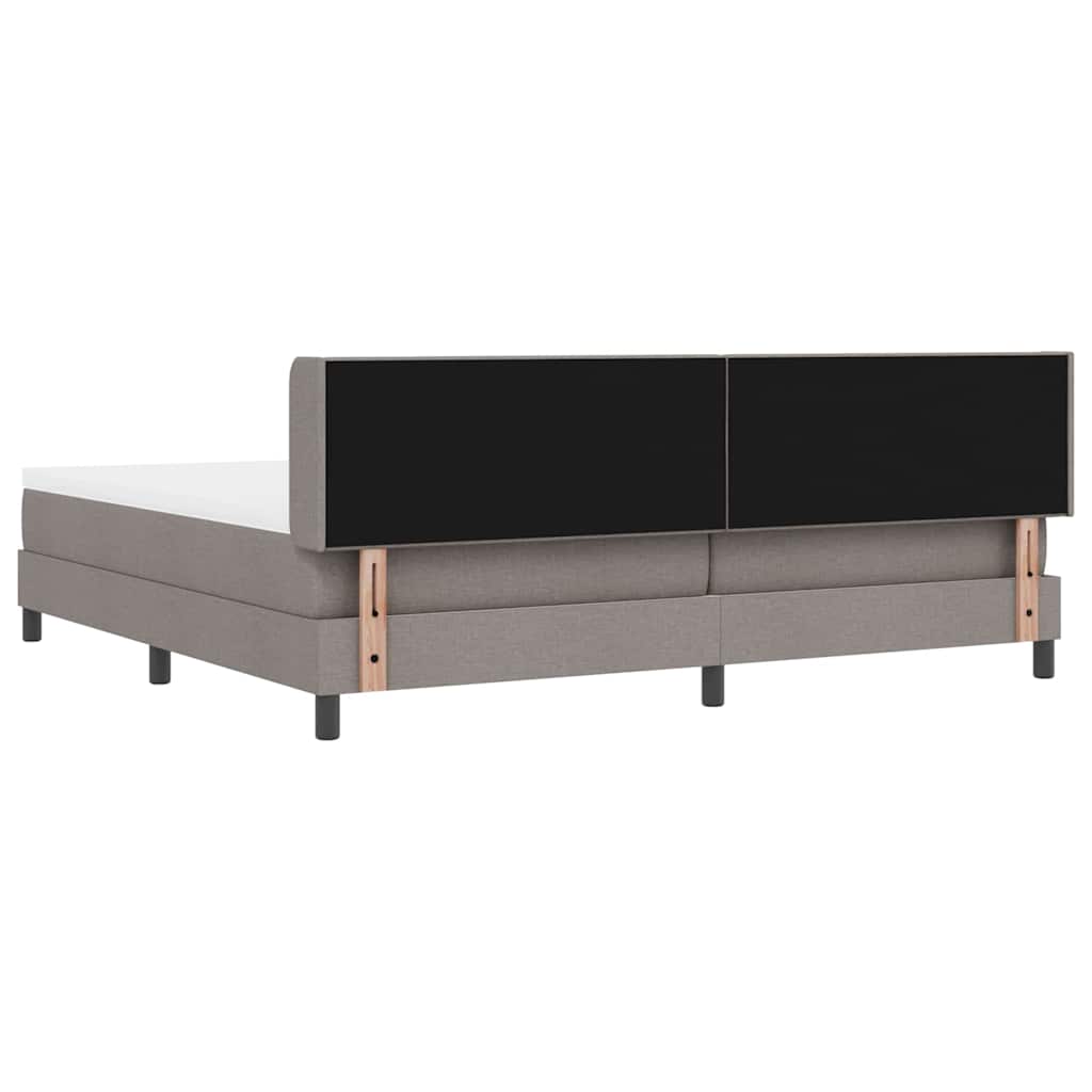 Boxrugós ágy fejtámlával Tópszínű 200 x 200 cm szövet