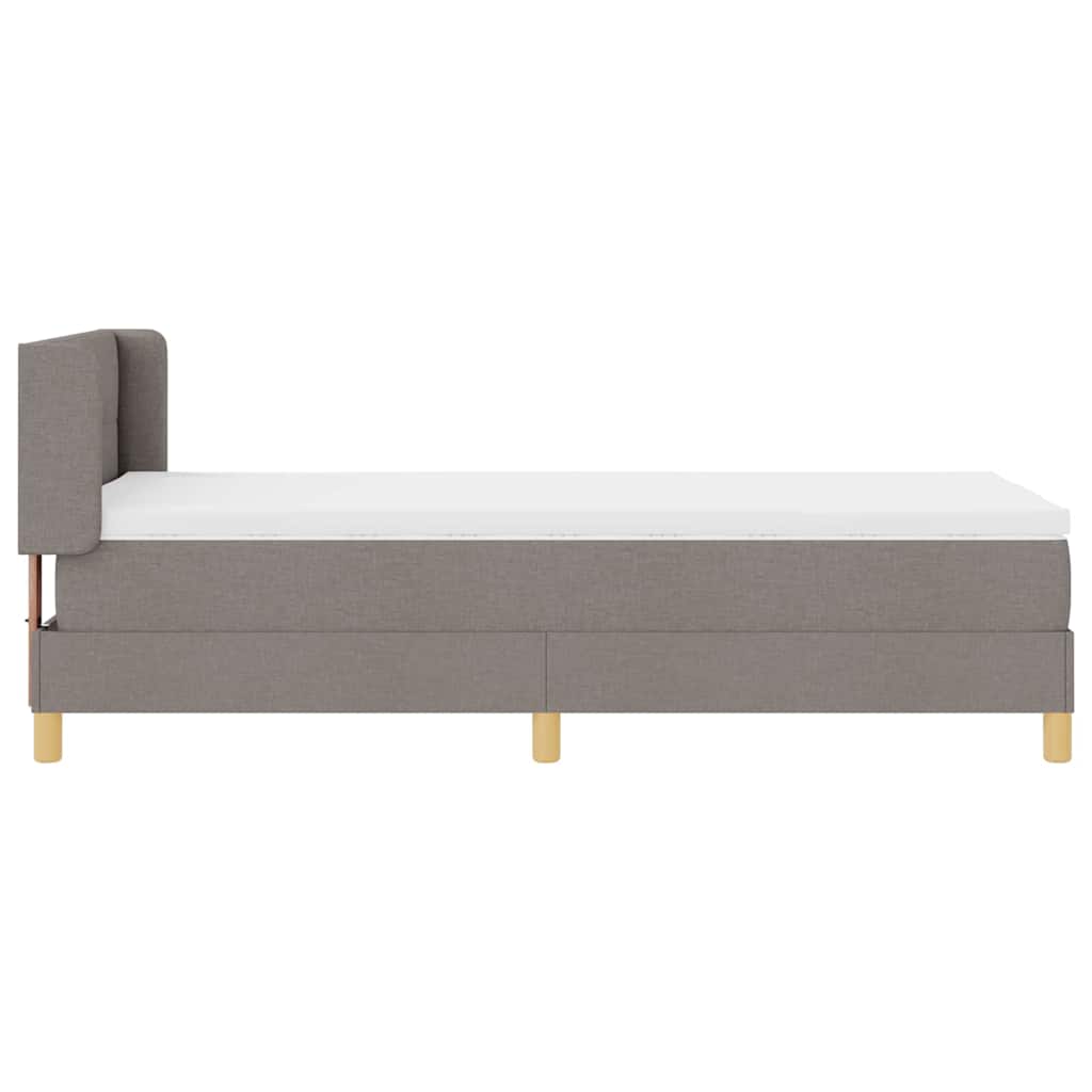 Boxrugós ágy fejtámlával Tópszínű 200 x 100 cm szövet