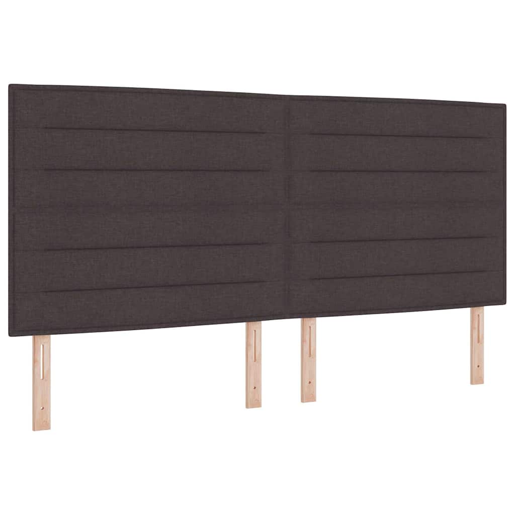 Boxrugós ágy matracmal Sötét Barna 200 x 200 cm szövet