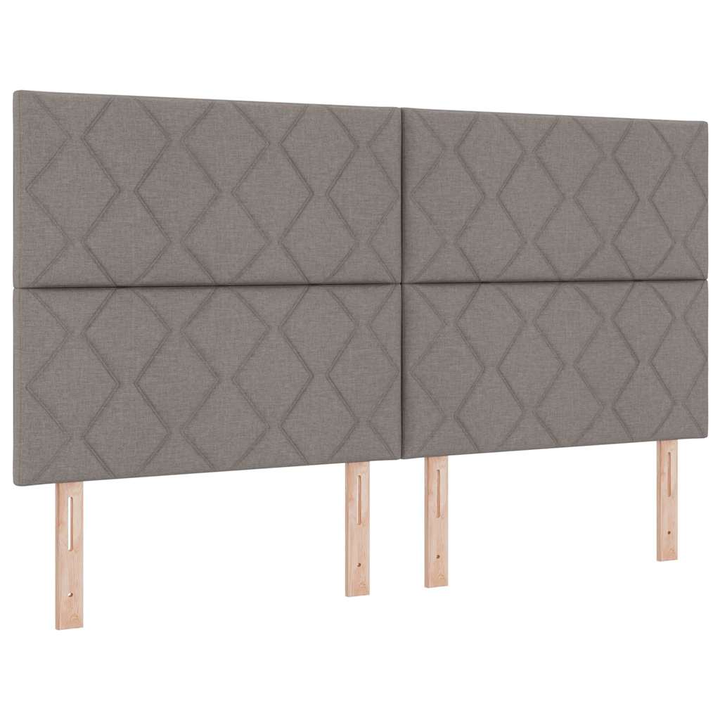 Boxrugós ágy fejtámlával Tópszínű 180 x 200 cm szövet