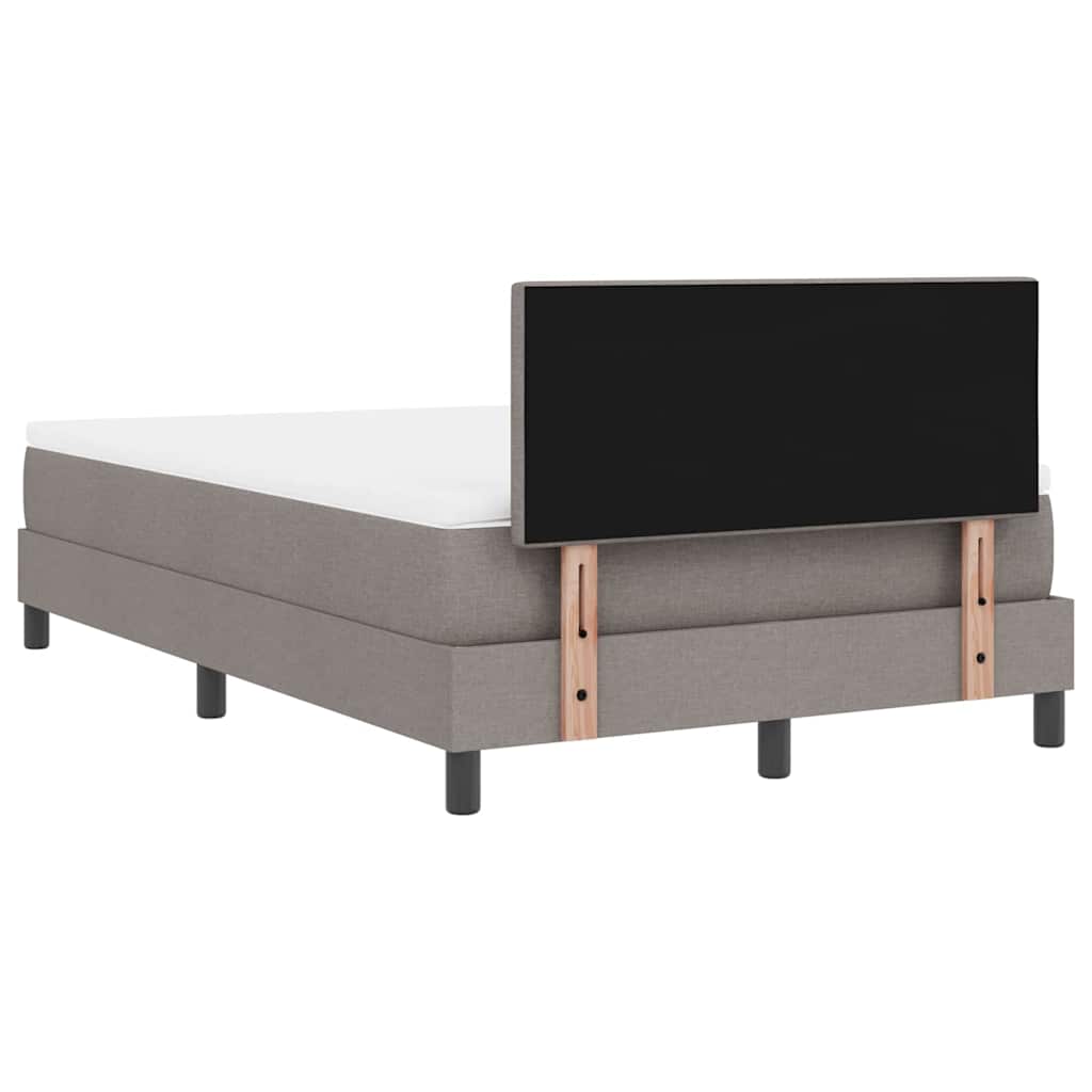 Boxrugós ágy LED szalagokkal Tópszínű 120 x 190 cm szövet