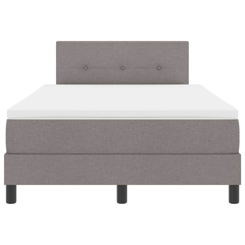Boxrugós ágy LED szalagokkal Tópszínű 120 x 190 cm szövet