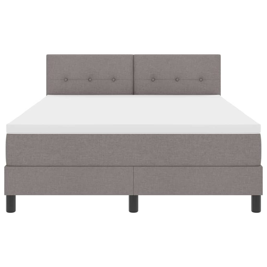 Boxrugós ágy LED szalagokkal Tópszínű 160 x 200 cm szövet