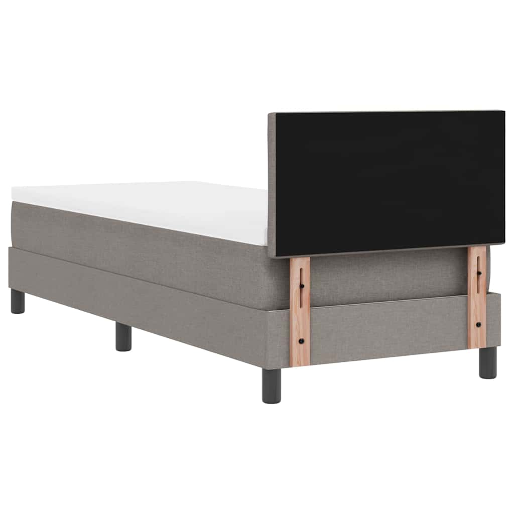 Boxrugós ágy matracmal leddel Tópszínű 80 x 200 cm szövet