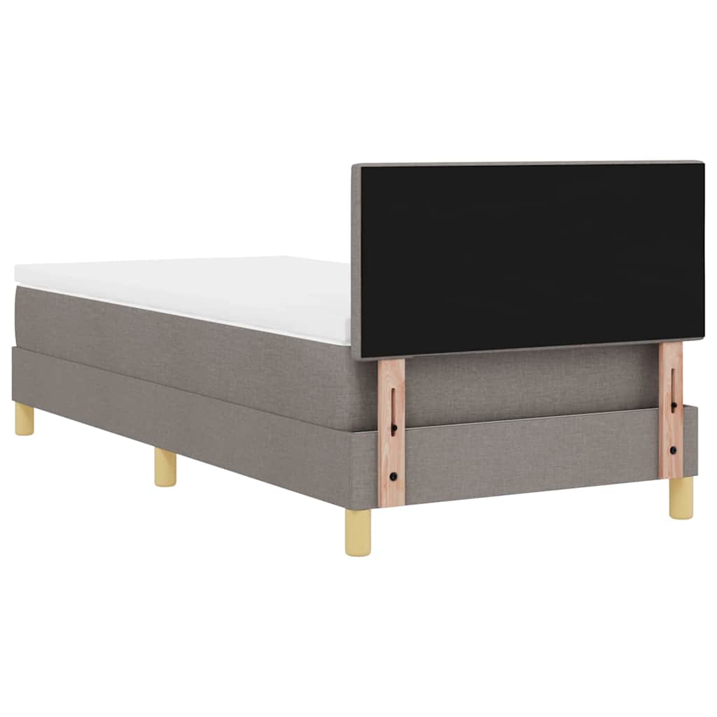 LED Box Spring Ágy fejtámlával Tópszínű 90 x 200 cm szövet