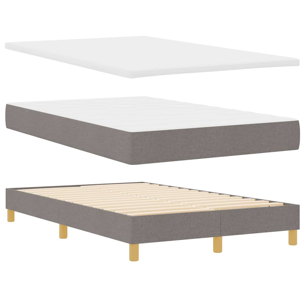 LED Box Spring Ágy fejtámlával Tópszínű 120 x 190 cm szövet