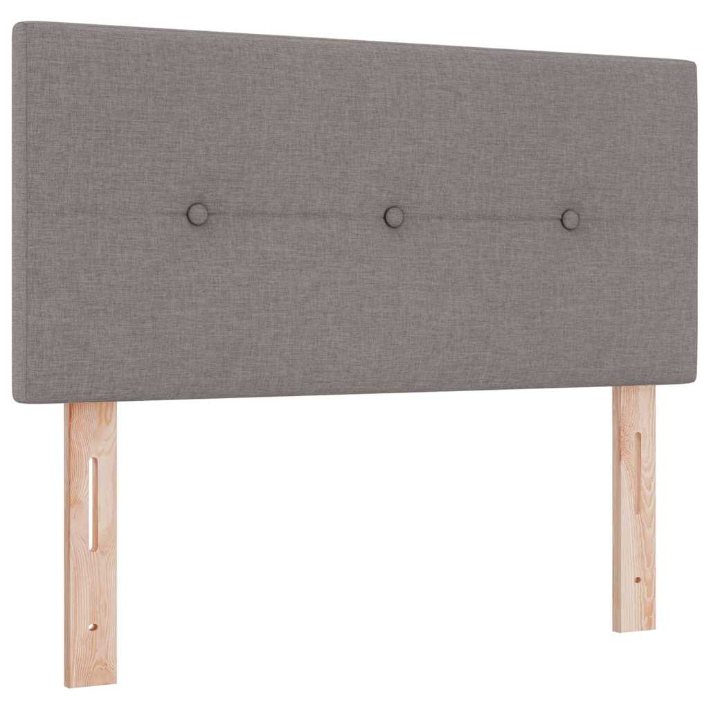 LED Box Spring Ágy fejtámlával Tópszínű 120 x 190 cm szövet