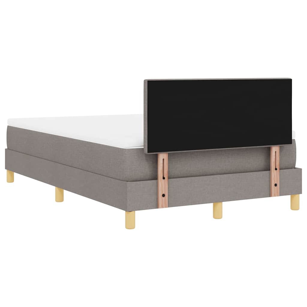 LED Box Spring Ágy fejtámlával Tópszínű 120 x 190 cm szövet