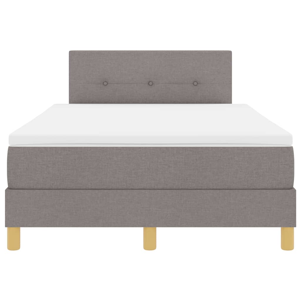 LED Box Spring Ágy fejtámlával Tópszínű 120 x 190 cm szövet