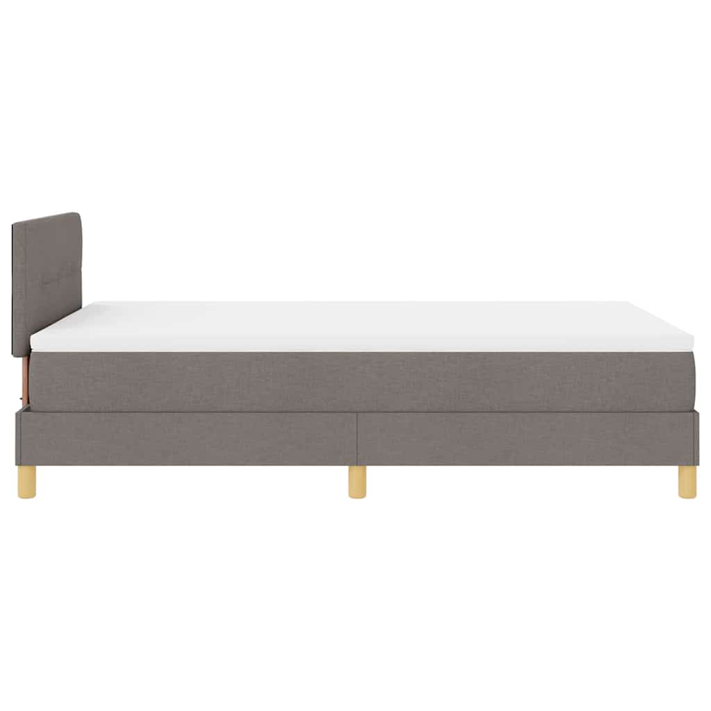 LED Box Spring Ágy fejtámlával Tópszínű 120 x 190 cm szövet