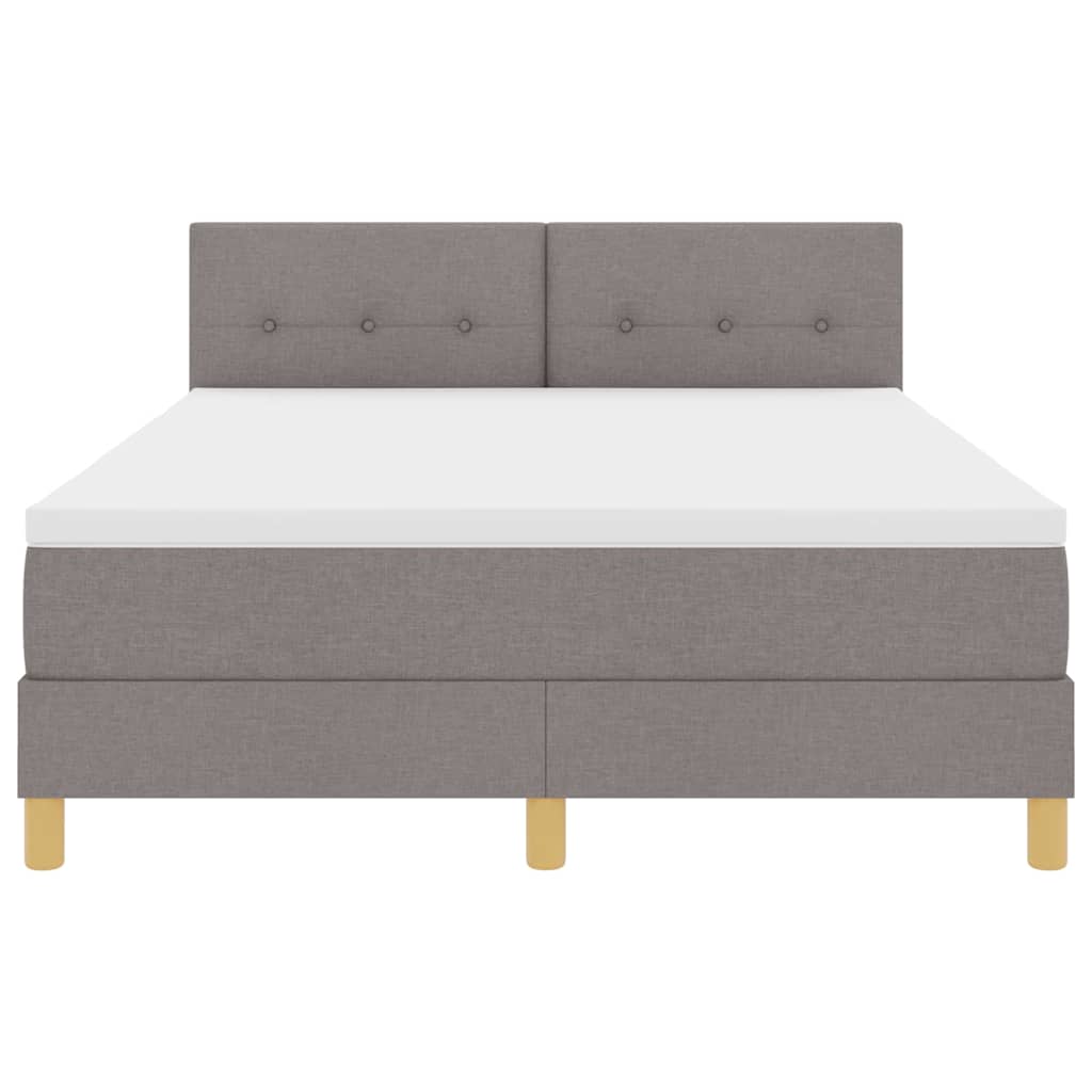 LED Box Spring Ágy LED szalagokkal Tópszínű 140 x 190 cm szövet