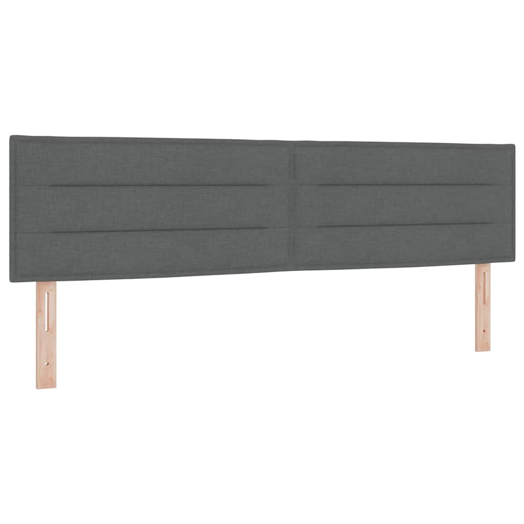 LED Box Spring Ágy fejtámlával Sötétszürke 180 x 200 cm szövet