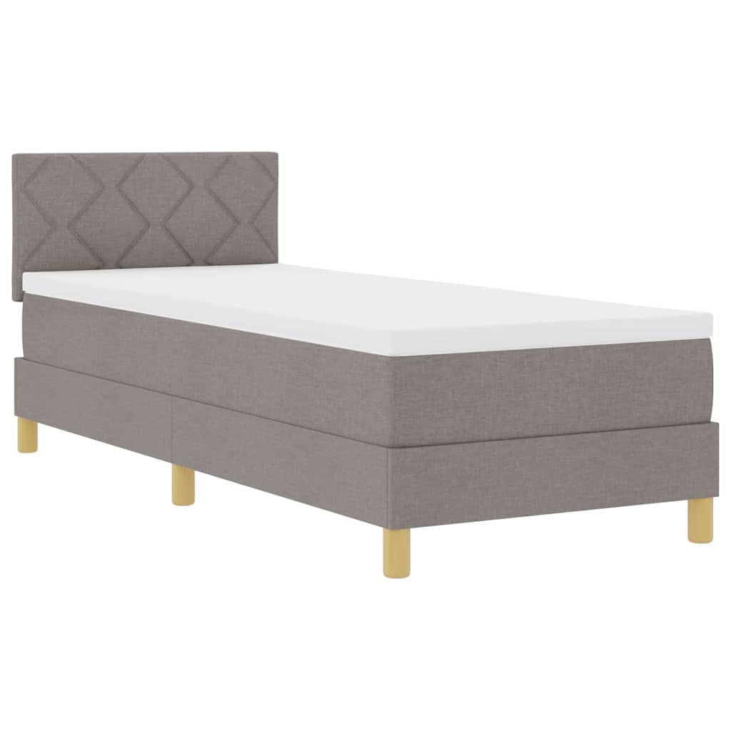 LED Box Spring Ágy LED szalagokkal Tópszínű 80 x 200 cm szövet