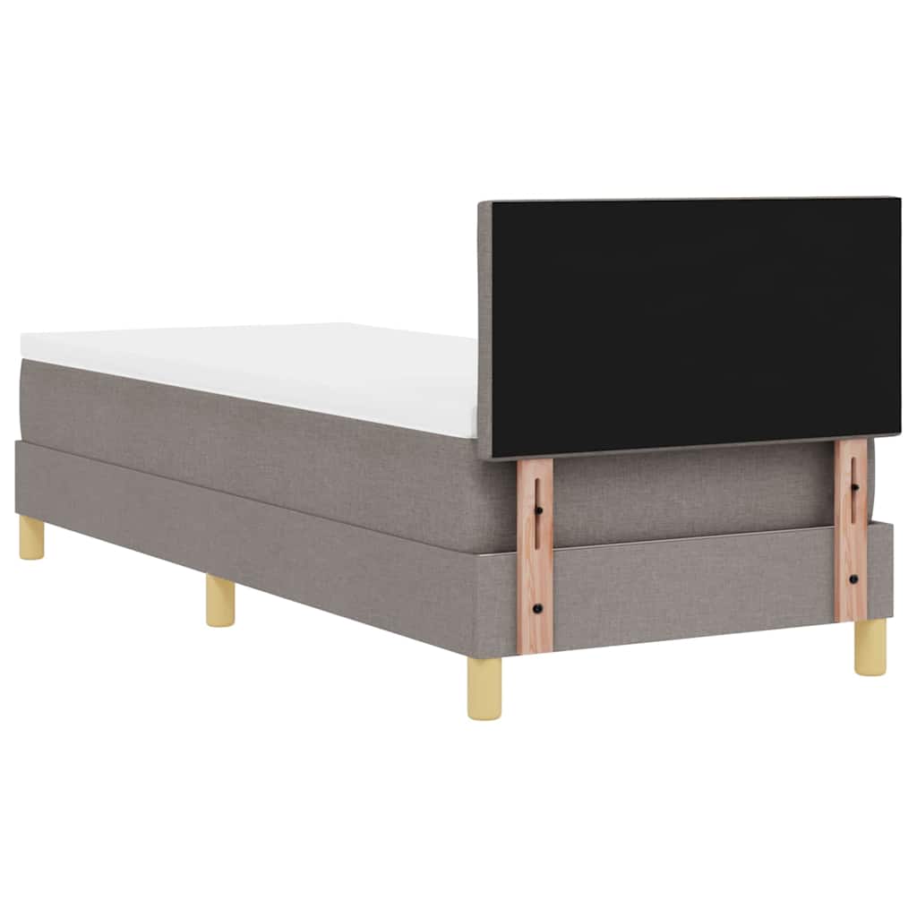 LED Box Spring Ágy LED szalagokkal Tópszínű 80 x 200 cm szövet
