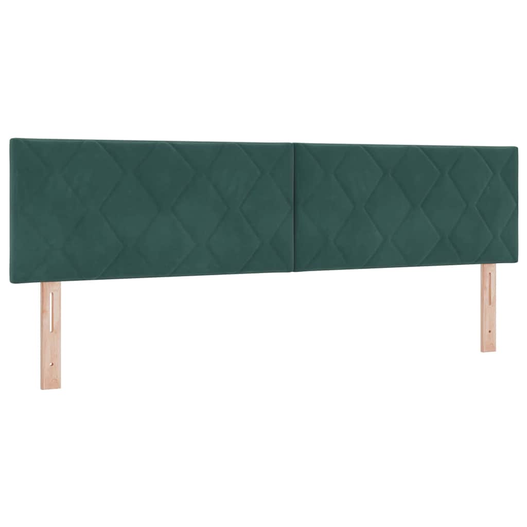 LED Box Spring Ágy fejtámlával Sötétzöld 180 x 200 cm Bársony