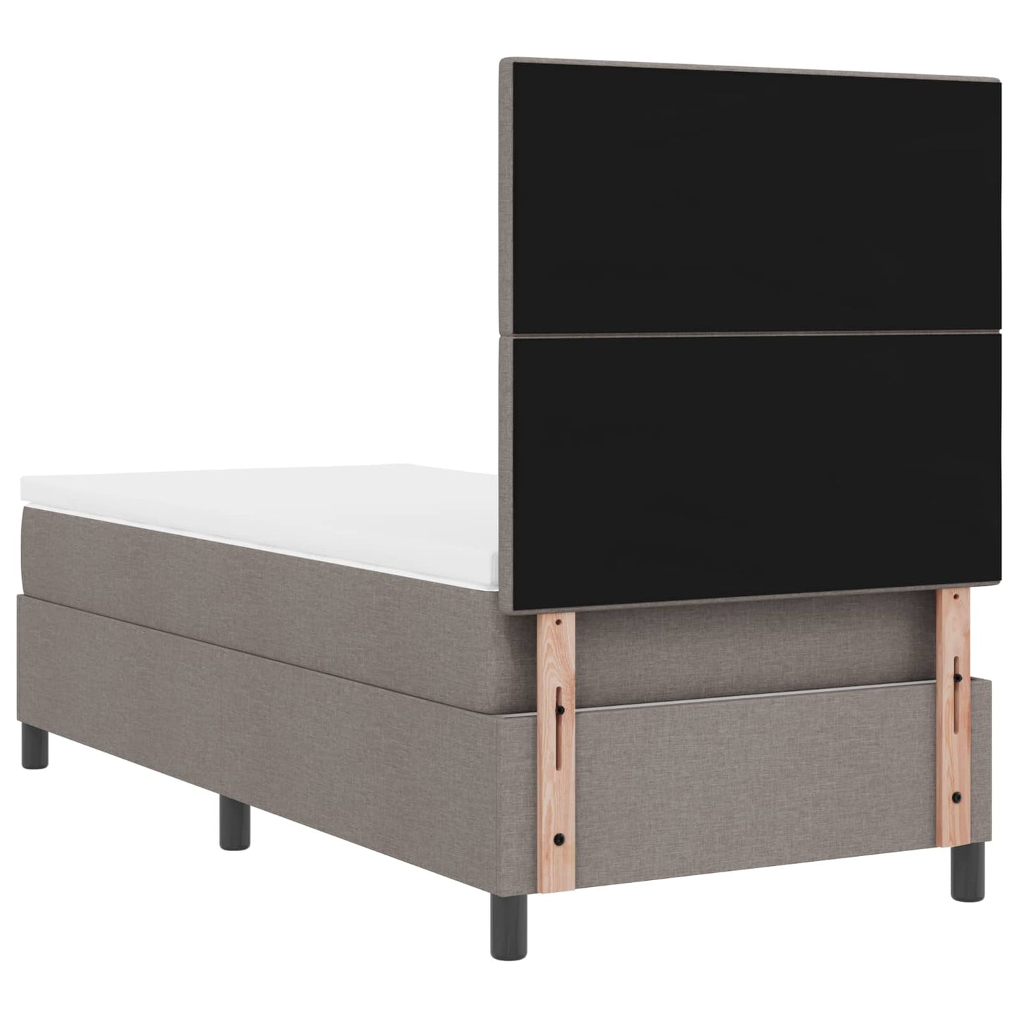 Boxrugós ágy matracmal leddel Tópszínű 80 x 200 cm szövet
