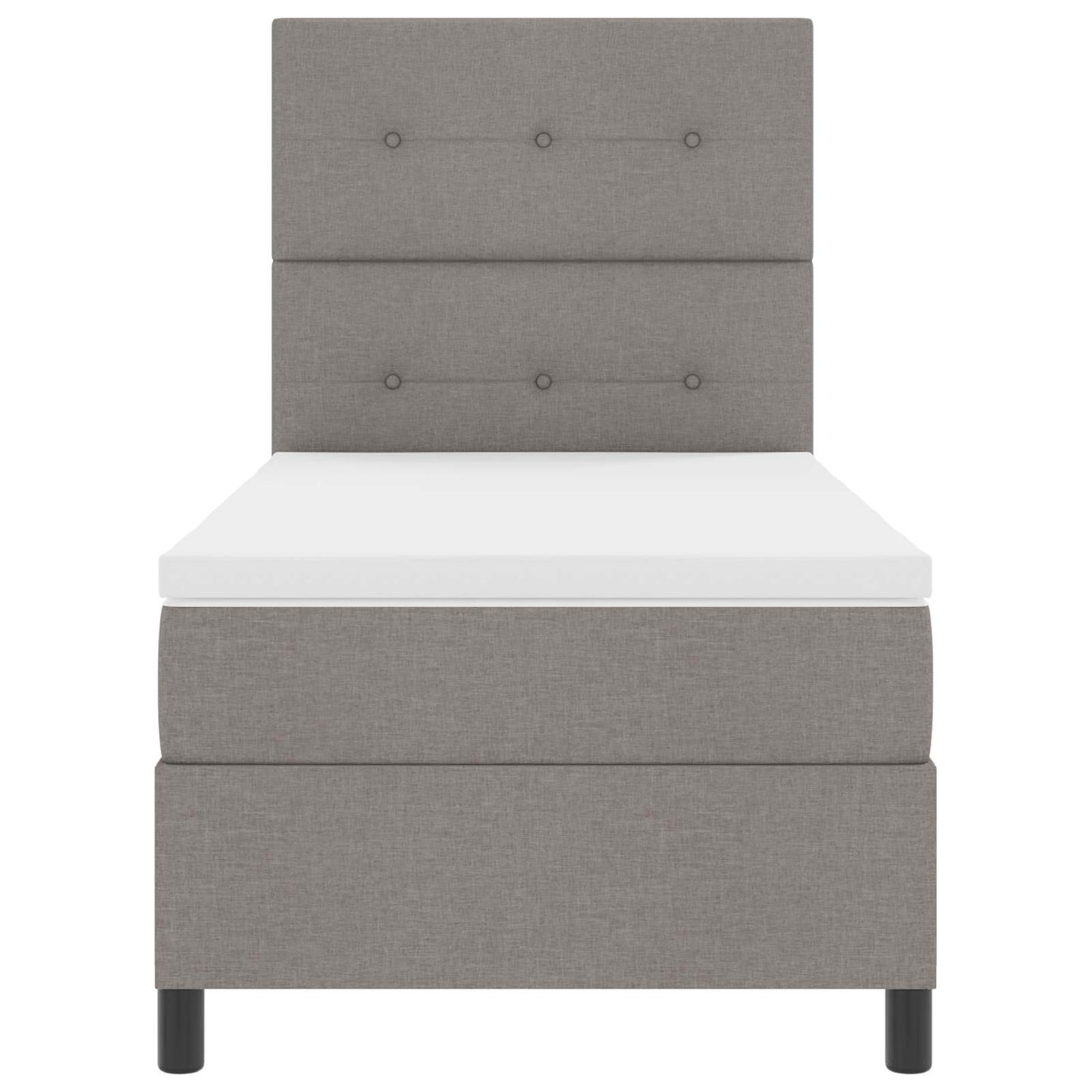 Boxrugós ágy matracmal leddel Tópszínű 80 x 200 cm szövet