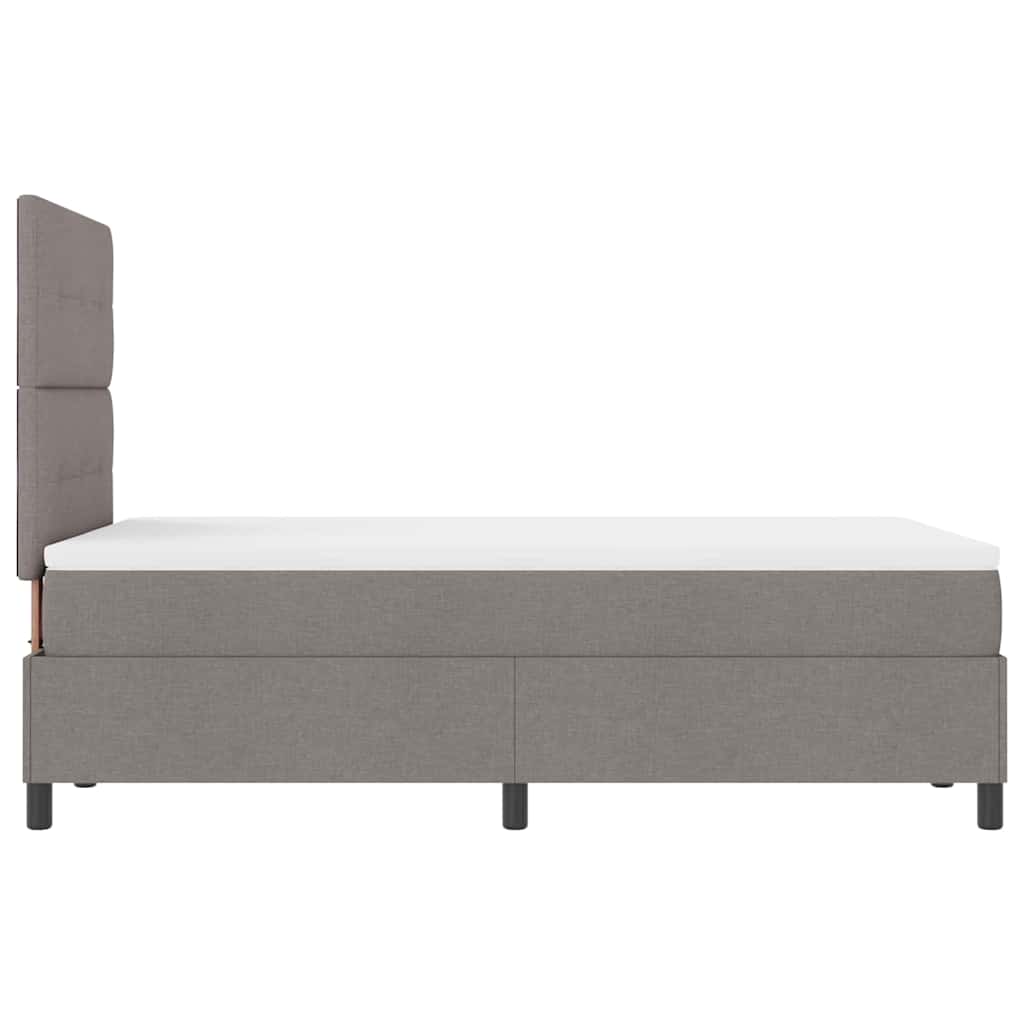 Boxrugós ágy LED szalagokkal Tópszínű 120 x 190 cm szövet
