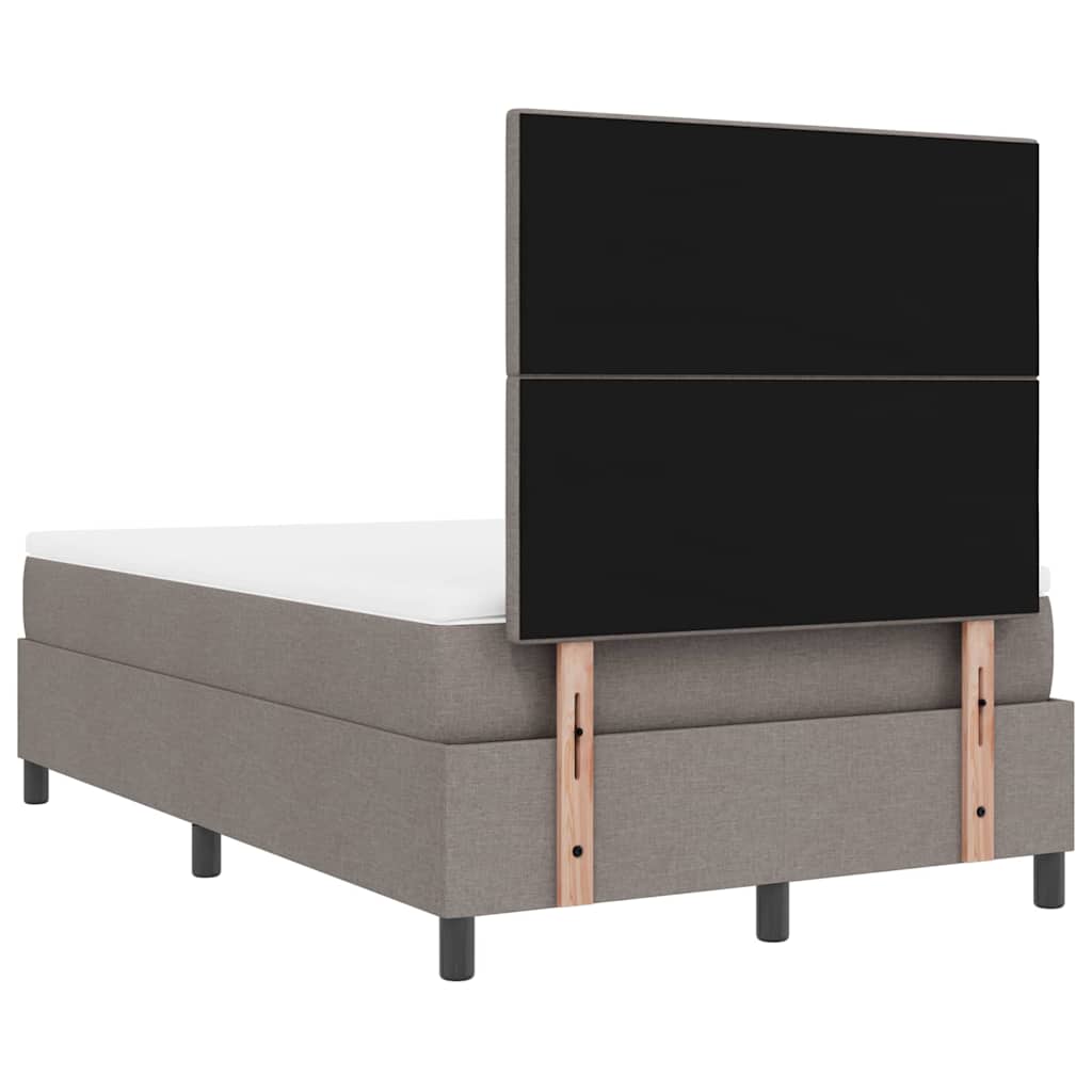 Boxrugós ágy LED szalagokkal Tópszínű 120 x 200 cm szövet