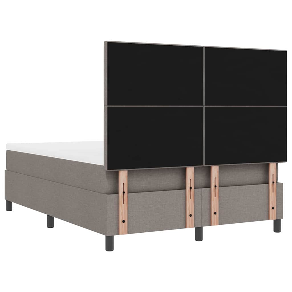 Boxrugós ágy matracmal leddel Tópszínű 160 x 200 cm szövet