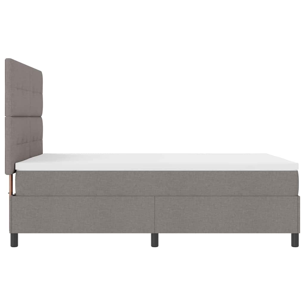 Boxrugós ágy matracmal leddel Tópszínű 160 x 200 cm szövet