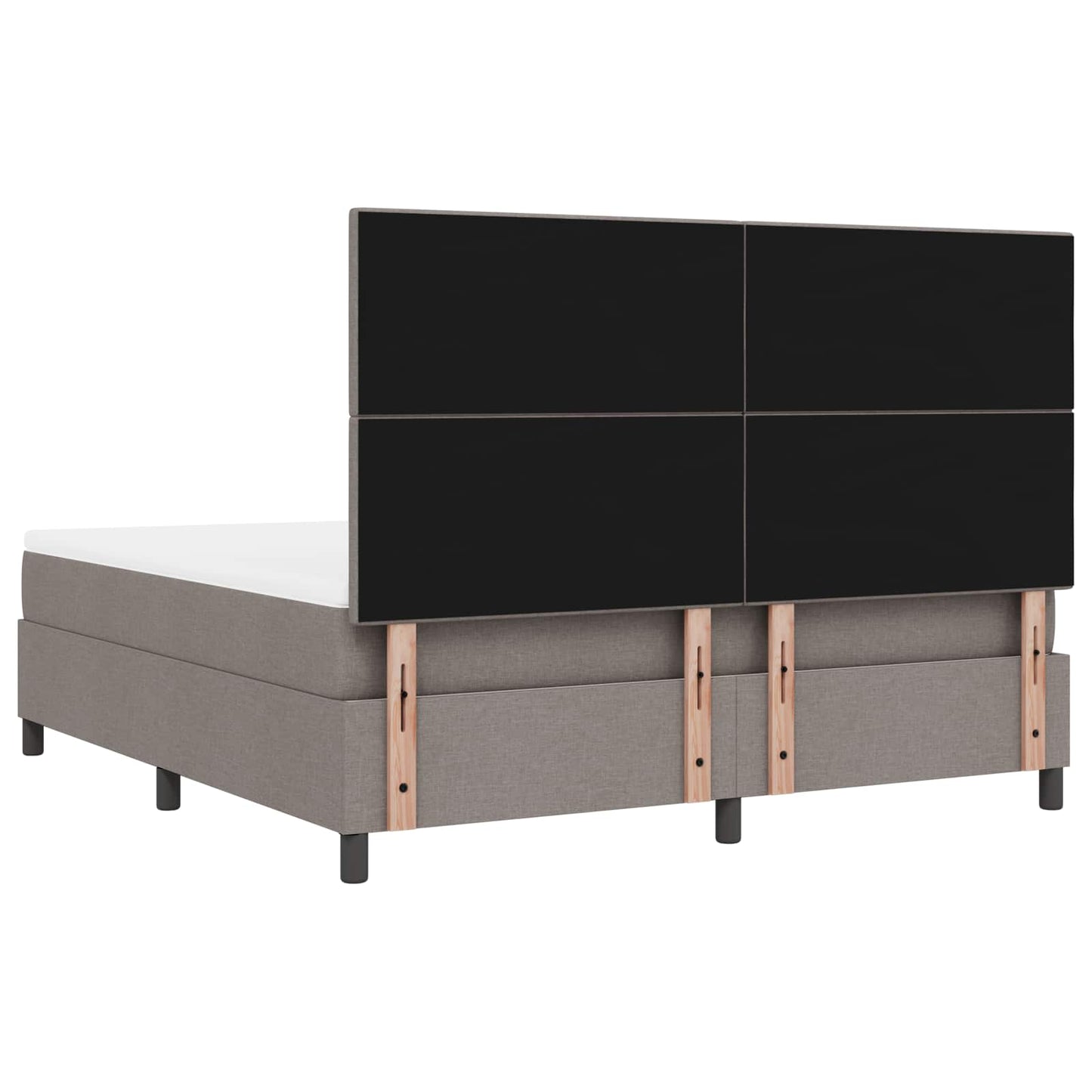 Boxrugós ágy LED szalagokkal Tópszínű 180 x 200 cm szövet