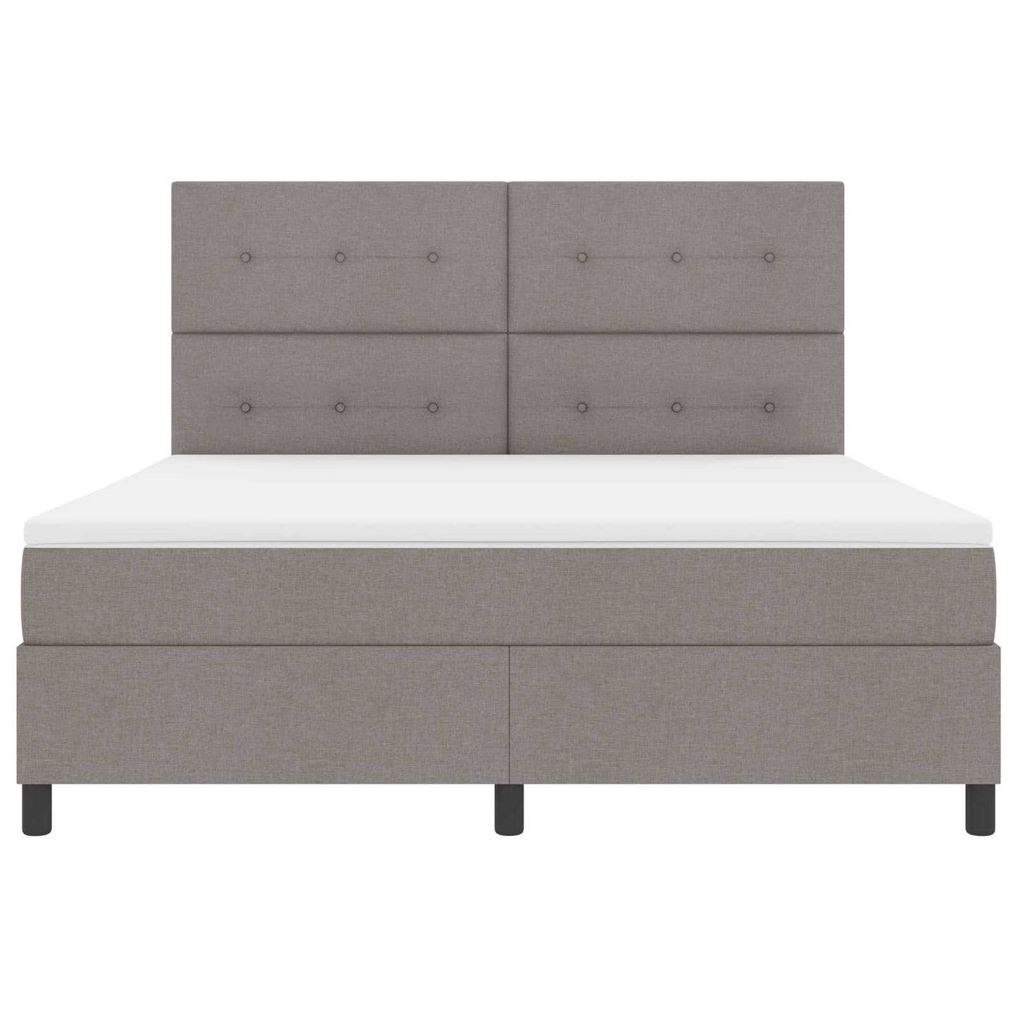 Boxrugós ágy LED szalagokkal Tópszínű 180 x 200 cm szövet