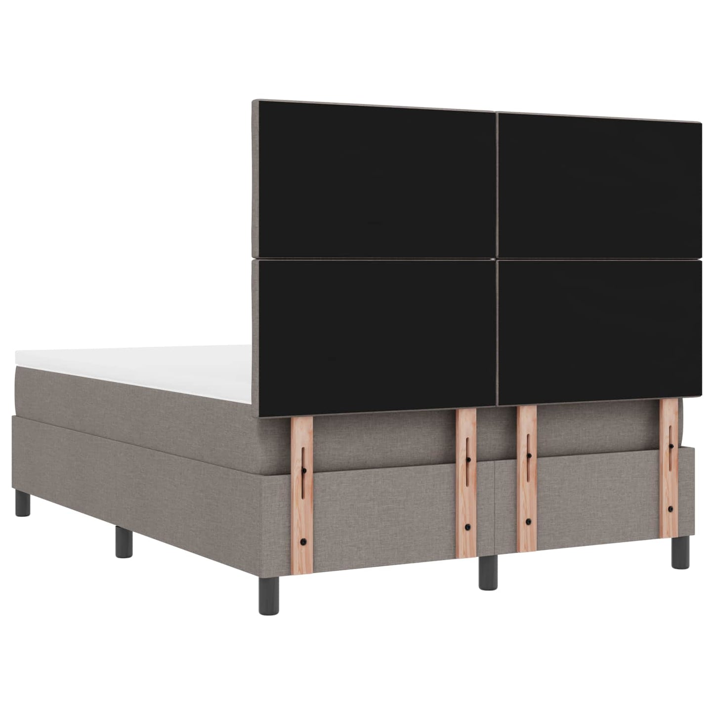 Boxrugós ágy matracmal leddel Tópszínű 160 x 200 cm szövet