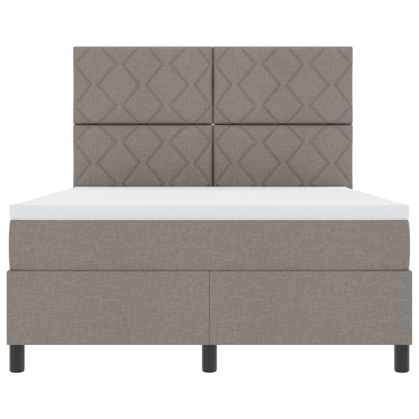 Boxrugós ágy matracmal leddel Tópszínű 160 x 200 cm szövet