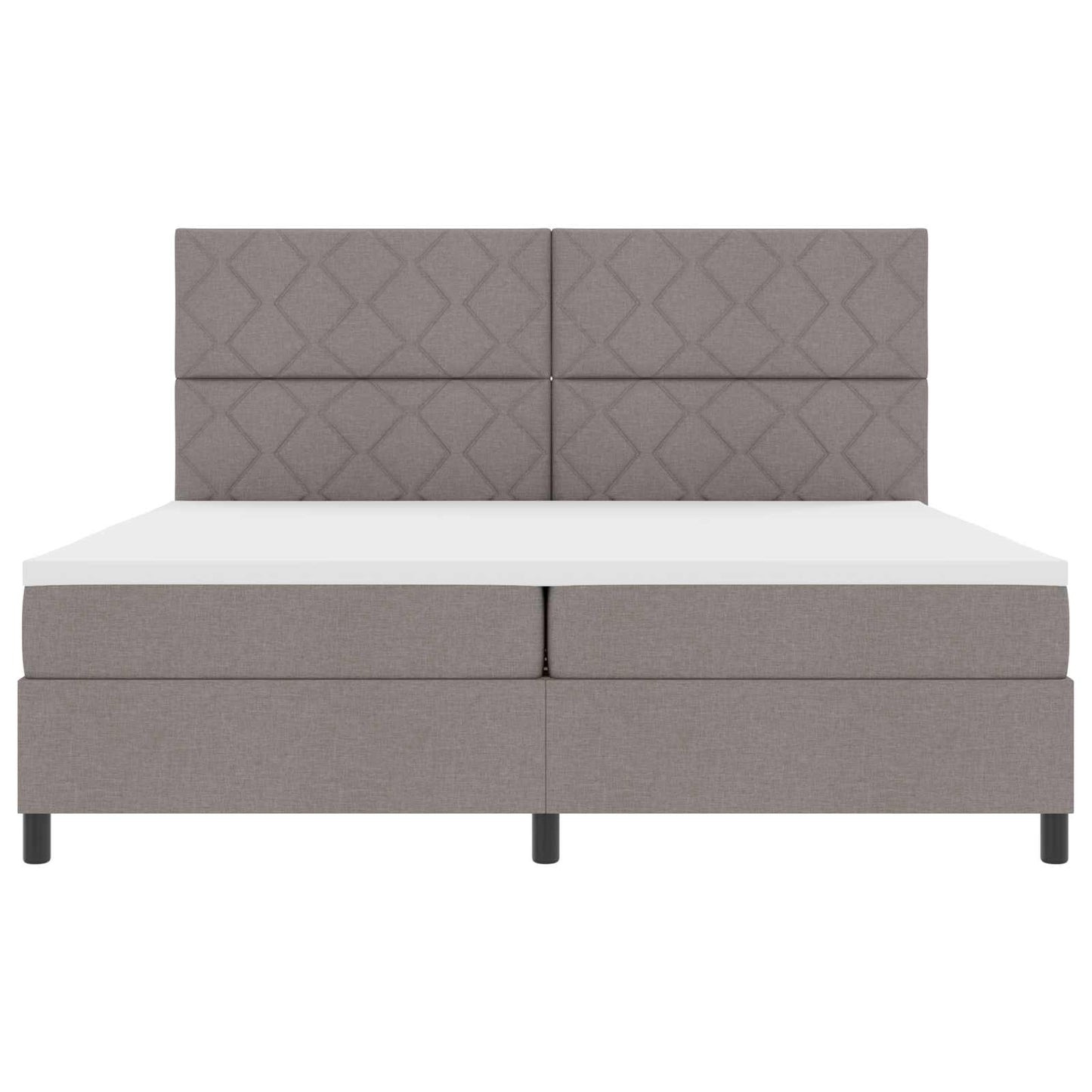 Boxrugós ágy LED szalagokkal Tópszínű 200 x 200 cm szövet