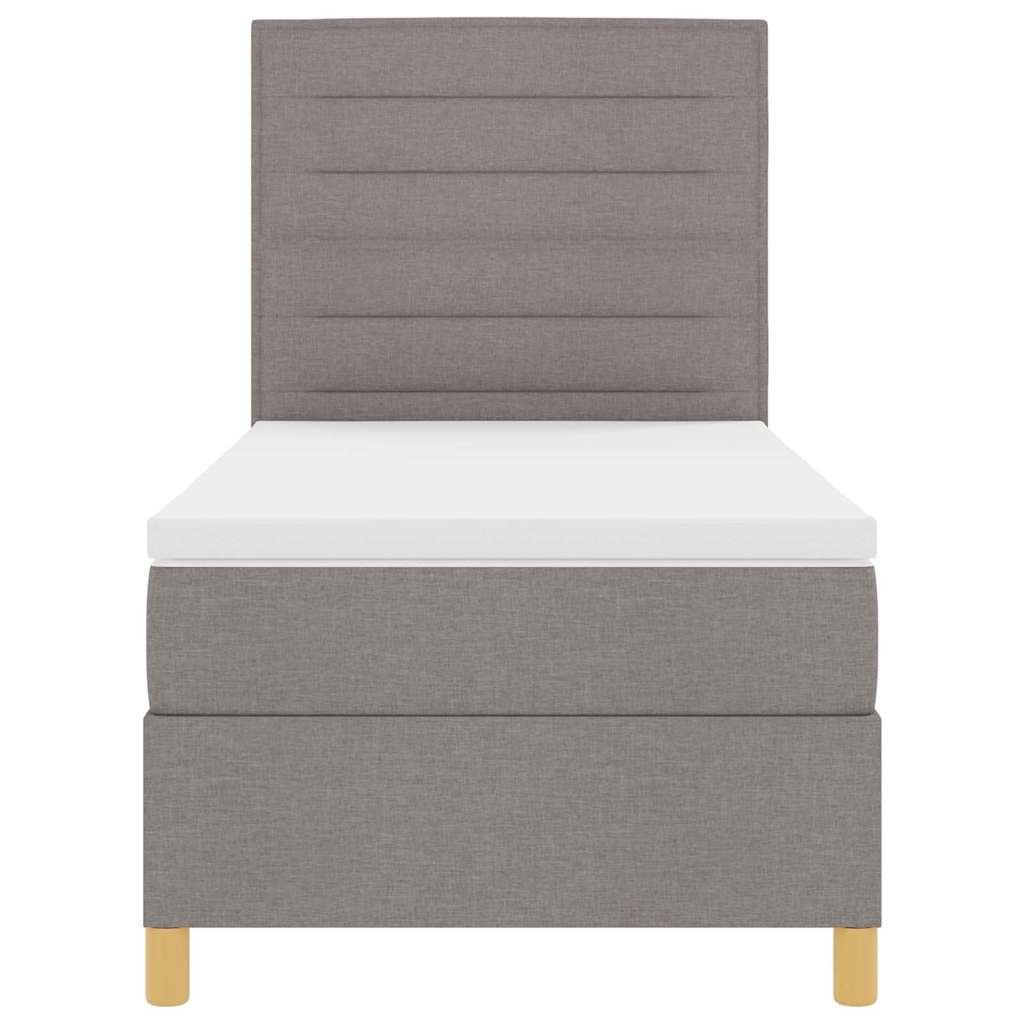 LED Box Spring Ágy matracmal Tópszínű 90 x 190 cm szövet