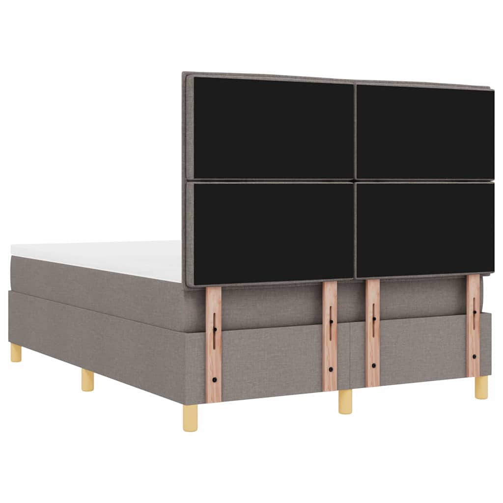 LED Box Spring Ágy matracmal Tópszínű 140 x 190 cm szövet