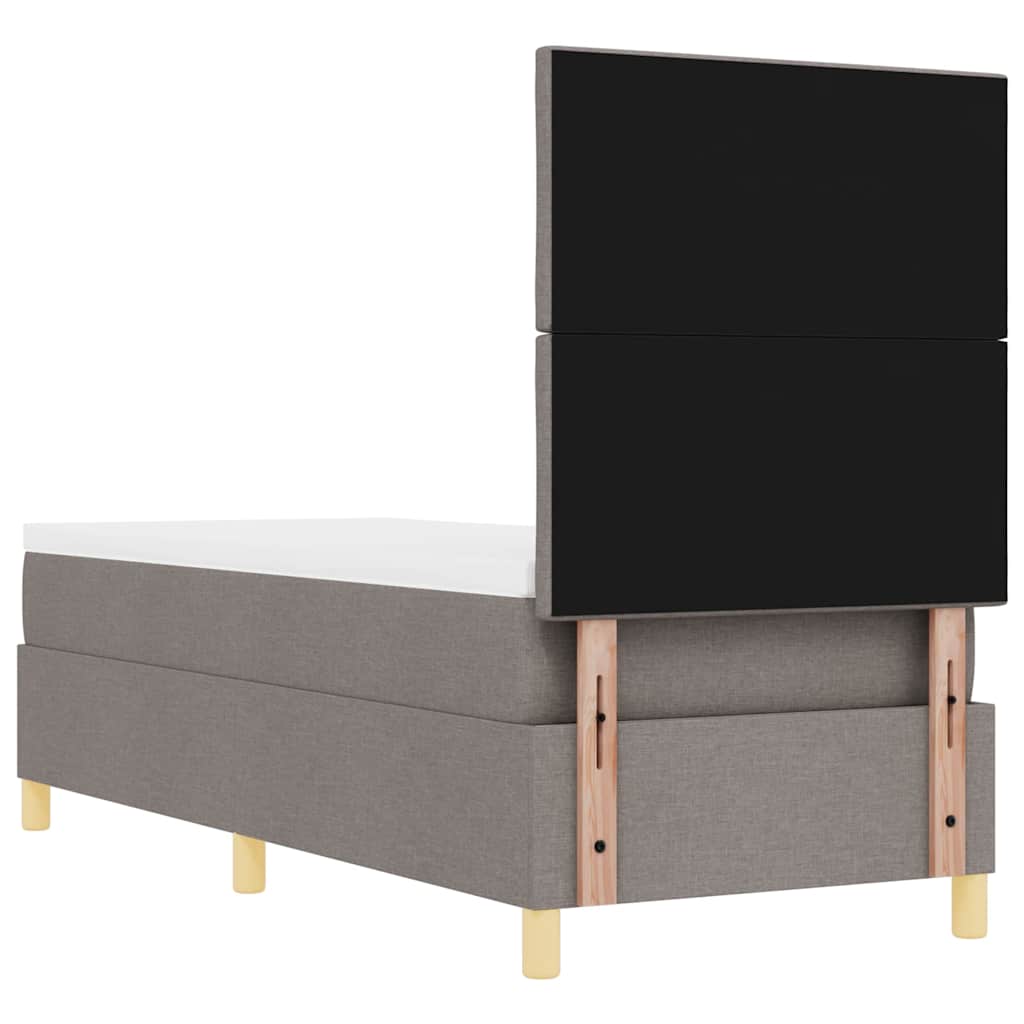 LED Box Spring Ágy fejtámlával Tópszínű 80 x 200 cm szövet