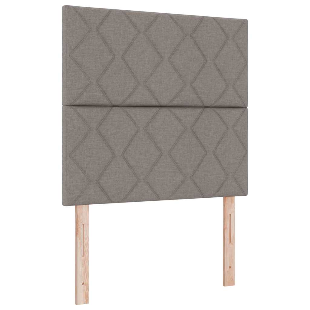 LED Box Spring Ágy fejtámlával Tópszínű 90 x 190 cm szövet