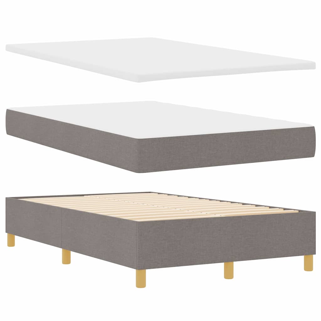 LED Box Spring Ágy fejtámlával Tópszínű 120 x 200 cm szövet