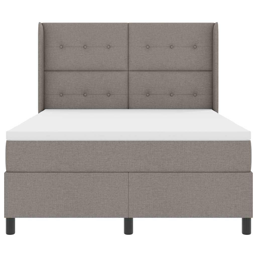 LED Box Spring Ágy matracmal Tópszínű 160 x 200 cm szövet
