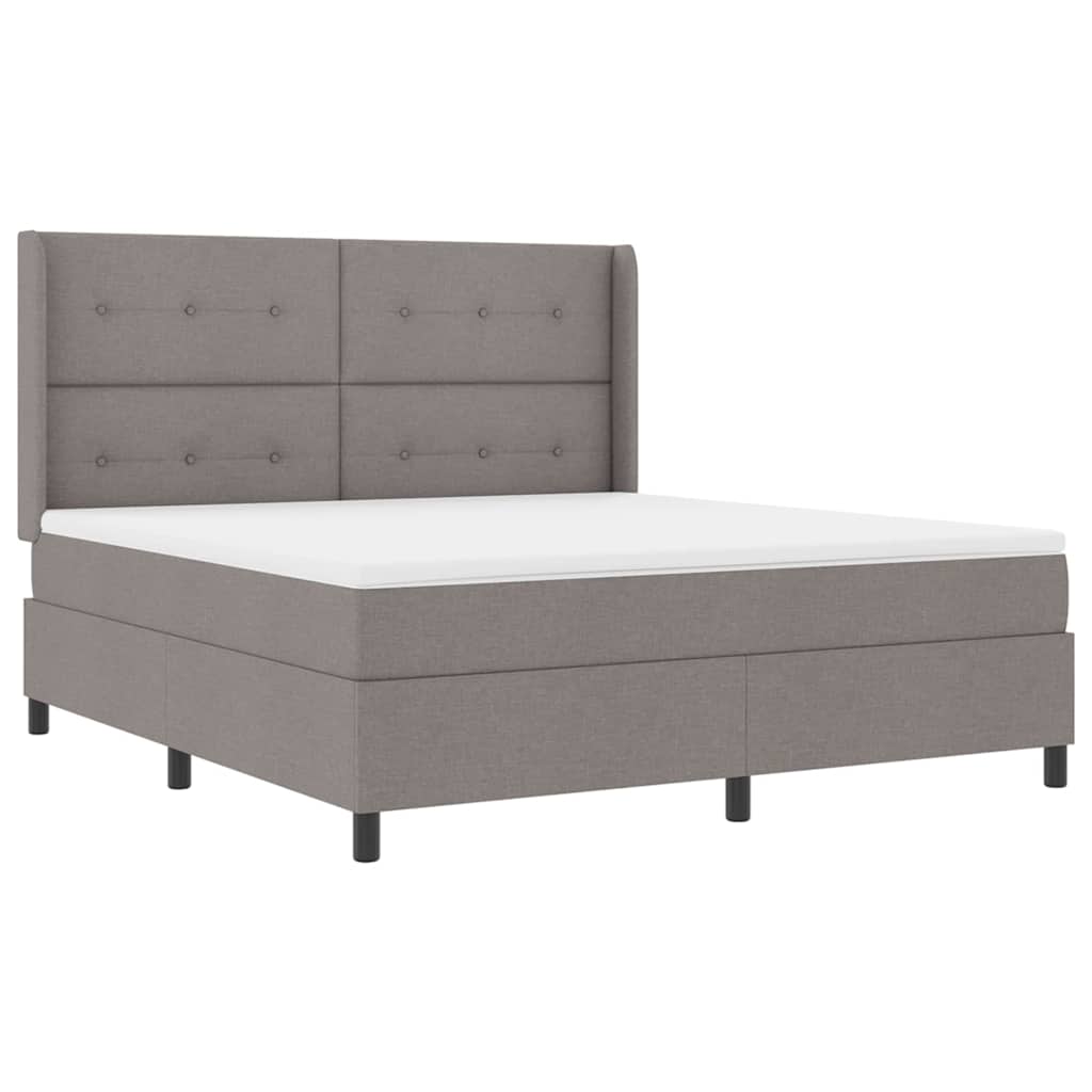LED Box Spring Ágy fejtámlával Tópszínű 180 x 200 cm szövet