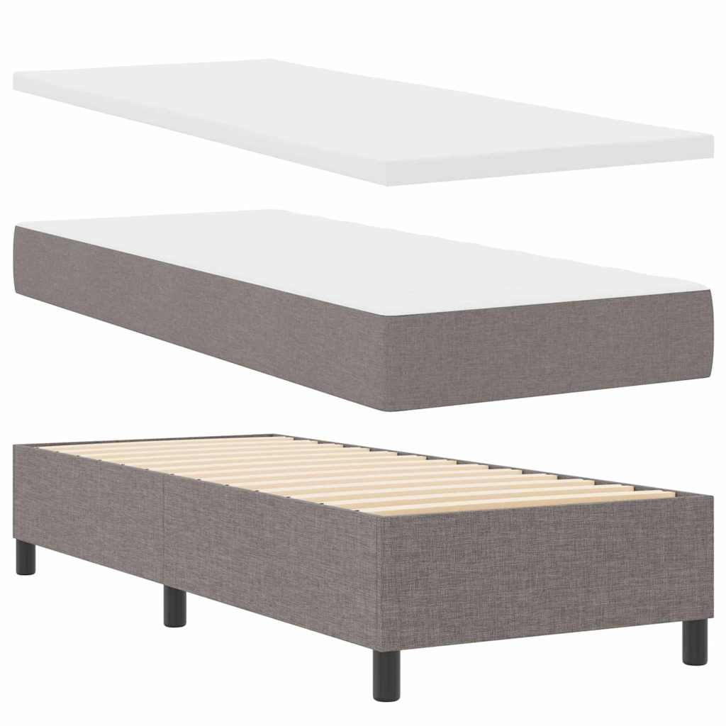 LED Box Spring Ágy fejtámlával Tópszínű 80 x 200 cm szövet