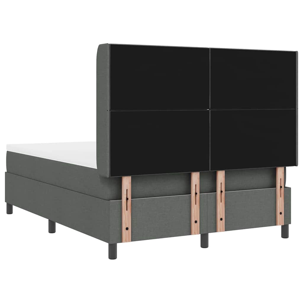 LED Box Spring Ágy fejtámlával Sötétszürke 160 x 200 cm szövet