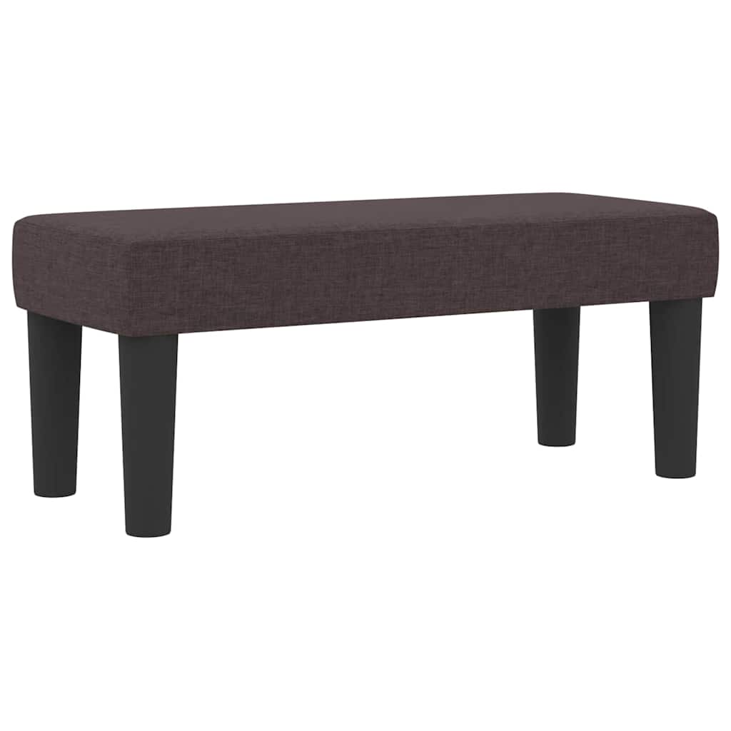 Boxrugós ágy fejtámlával Sötét Barna 90 x 200 cm szövet