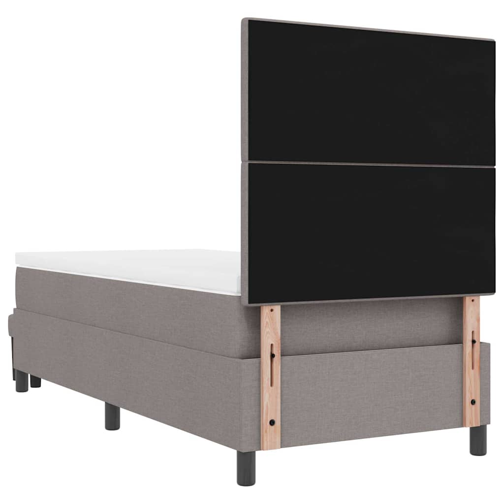 Boxrugós ágy fejtámlával Tópszínű 80 x 200 cm szövet