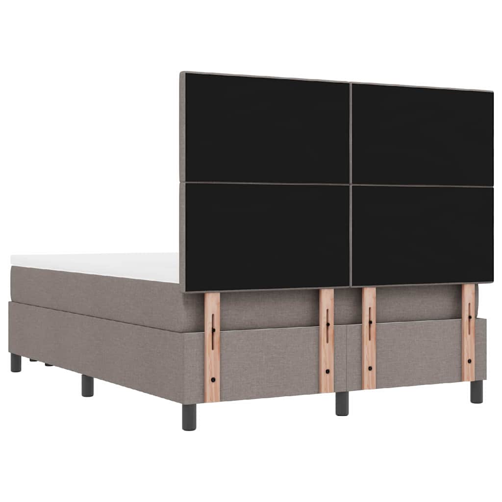 Boxrugós ágy fejtámlával Tópszínű 160 x 200 cm szövet