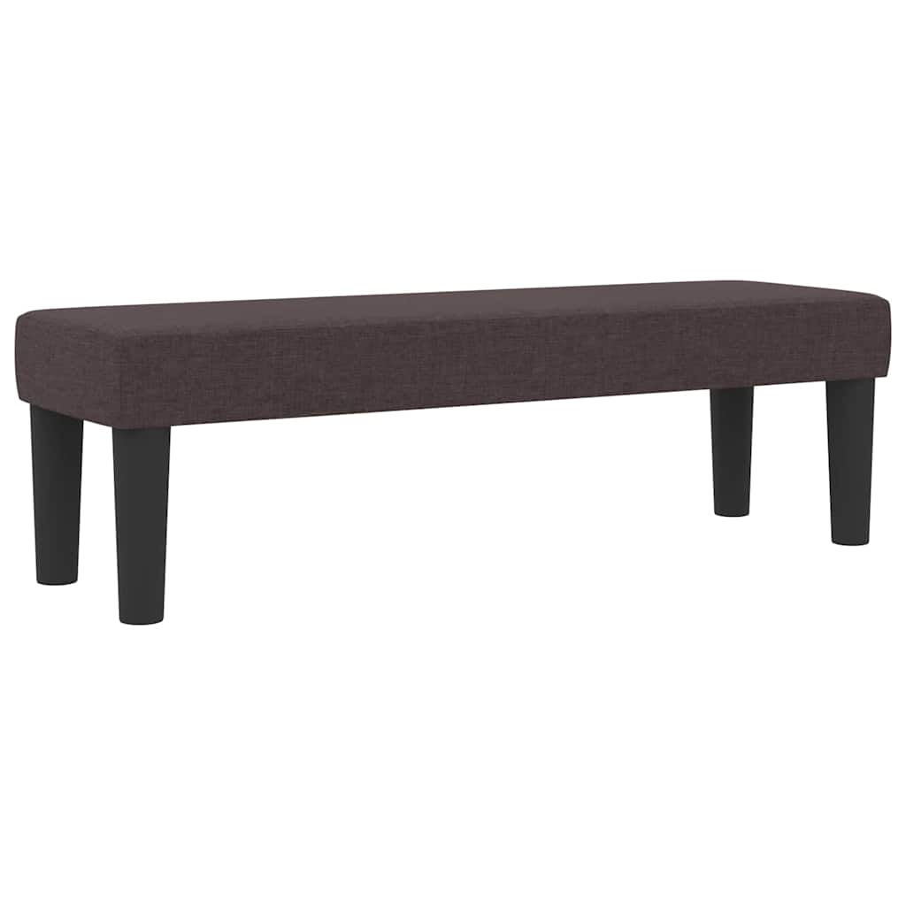 Boxrugós ágy fejtámlával Sötét Barna 200 x 200 cm szövet