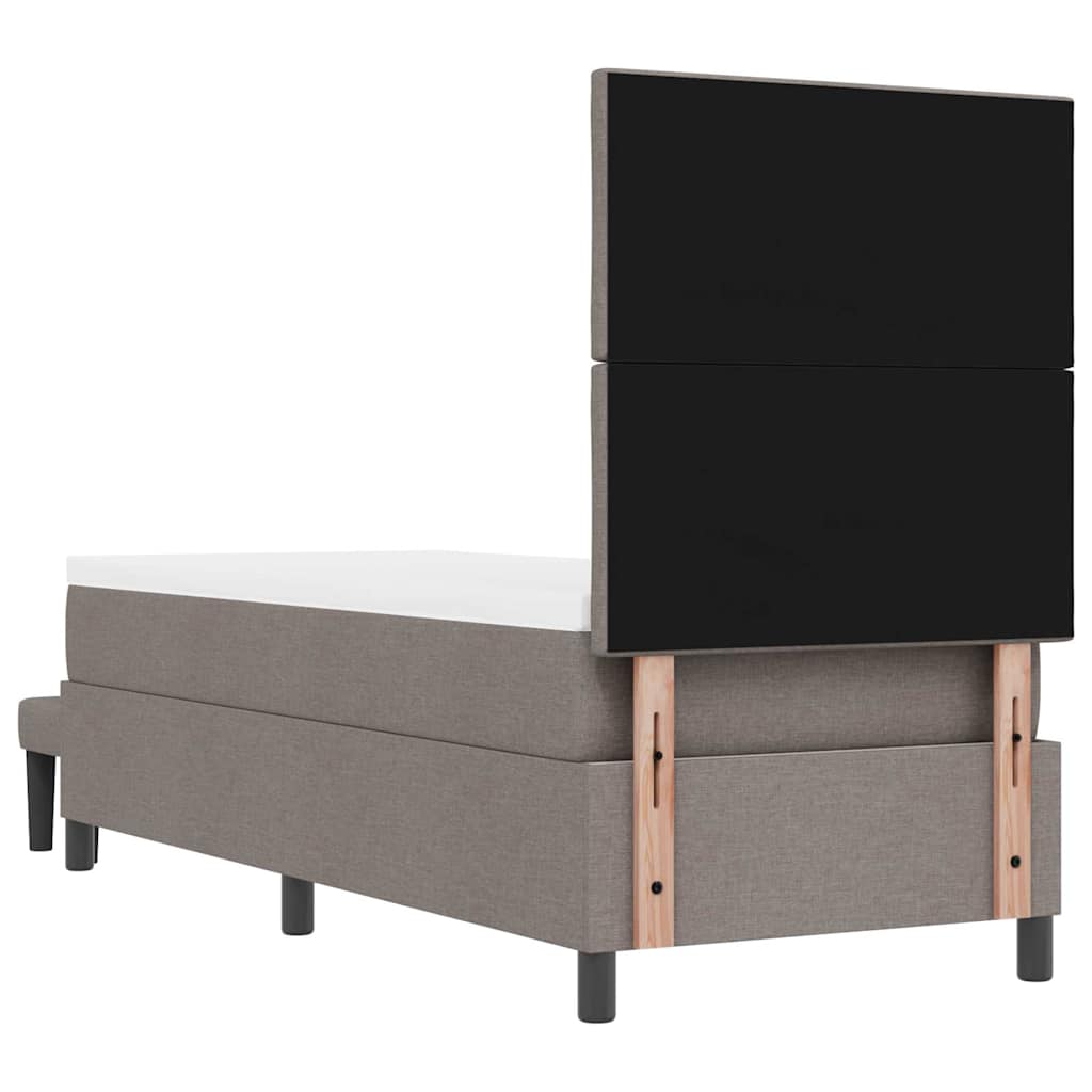 Boxrugós ágy fejtámlával Tópszínű 80 x 200 cm szövet
