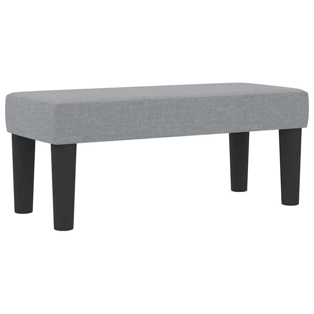 Boxrugós ágy fejtámlával Világosszürke 90 x 200 cm szövet