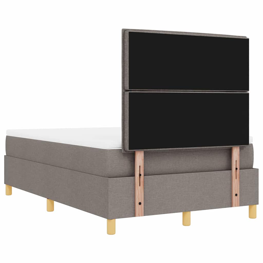 Boxrugós ágy fejtámlával Tópszínű 200 x 120 cm szövet