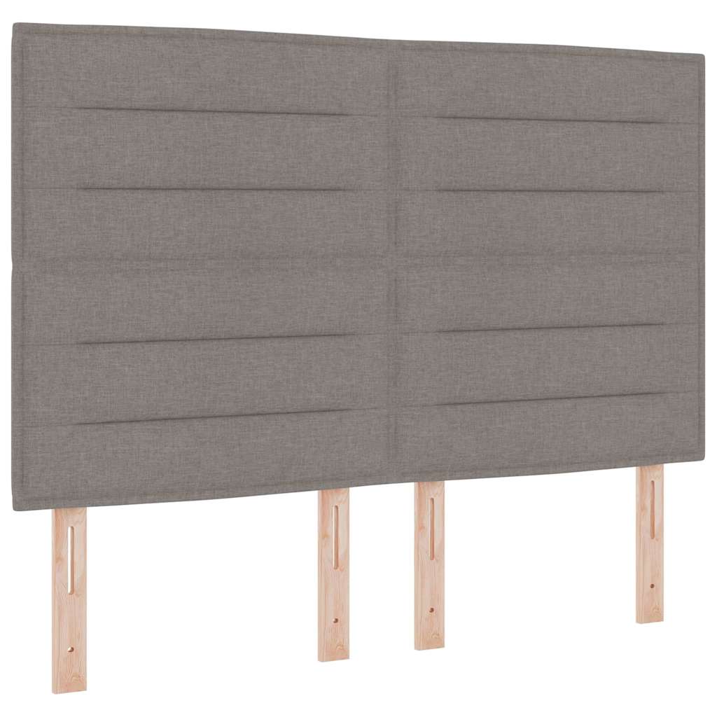 Boxrugós ágy fejtámlával Tópszínű 200 x 160 cm szövet